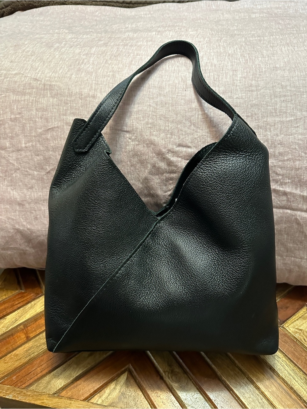 Portland Leather Naomi Oversized Black Tote